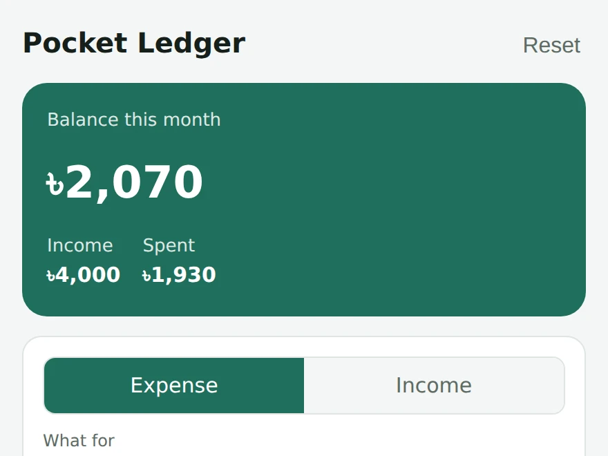 Pocket Ledger